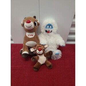 Rudolph the Red Nose Reindeer Plush Lot - Rudolph, Yeti